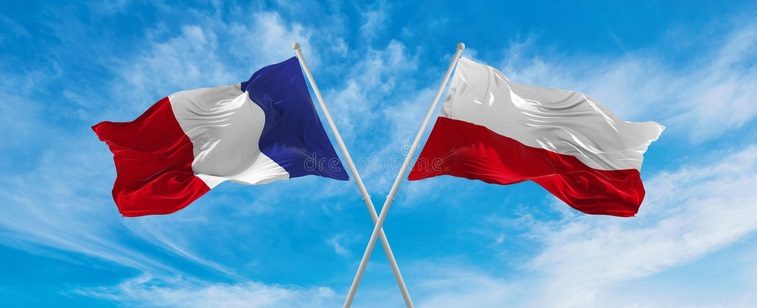 Drapeaux français et polonais