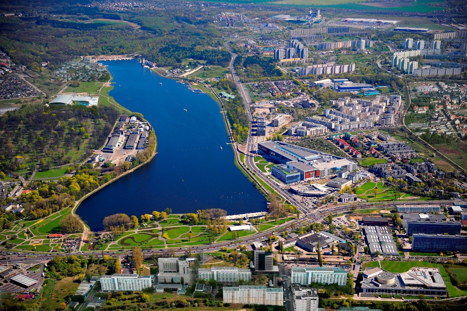 Le lac Malta à Poznań